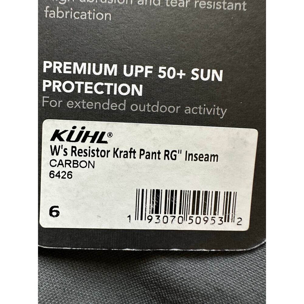 Kuhl Womens's Resistor Kraft Pant Carbon Size 6R NWT - Picture 7 of 12